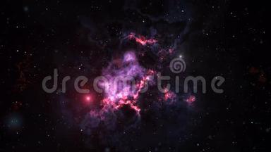 空间动画背景与星云，恒星.. 银河系、银河系和星云